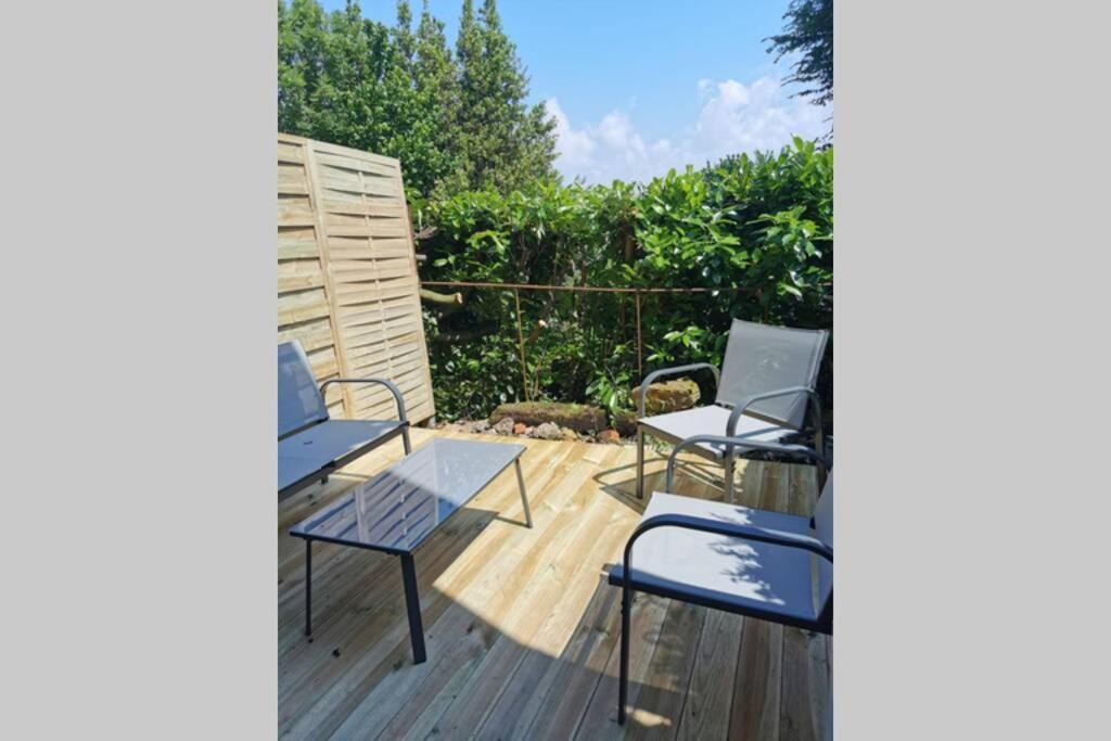 Апартаменти Le 3 De Coeur Avec Terrasse Онфлер Екстер'єр фото